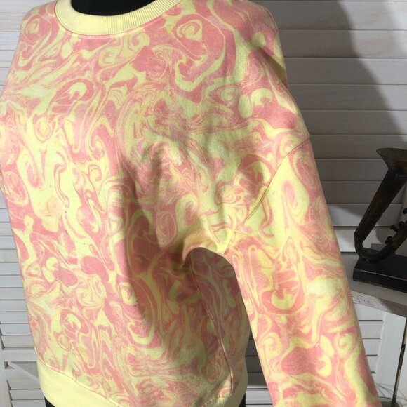 BP Nordstrom Tie Dye Sweatshirt Pullover Pink and Yellow XS - Picture 7 of 11